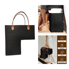 Stair Basket With Carry Handle Step Tidy/Organiser/Storage Oval Natural Wicker-