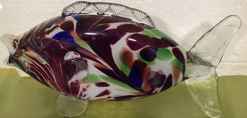 Vintage murano glass fish - vintage,