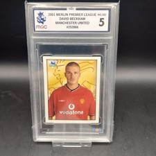2001 Merlin Premier League David Beckham Man Utd Sticker #282 MGC 5