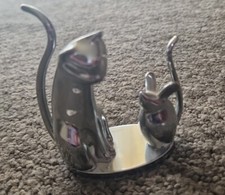 Next Silver Weighted Cat And Mouse  Ring Holder Ornament