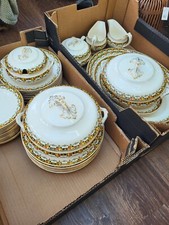 Keeling Losol Ware Dinner Service For  8 Fruit Band ca 1920