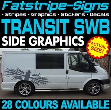 to fit FORD TRANSIT SWB GRAPHICS STICKERS STRIPES DECALS DAY VAN CAMPER MK6 MK7