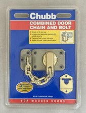 Chubb WS16 Combined Door Chain and Bolt Champagne Gold Finish