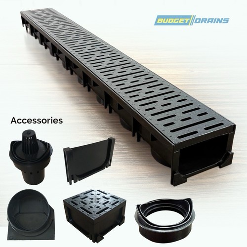 Channel drain with plastic - drain,
