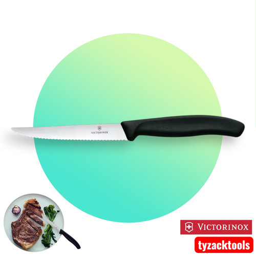 Victorinox black steak knife - steak,