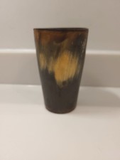 Antique 19th Century Cow Horn Beaker Cup 11.5cm Tall