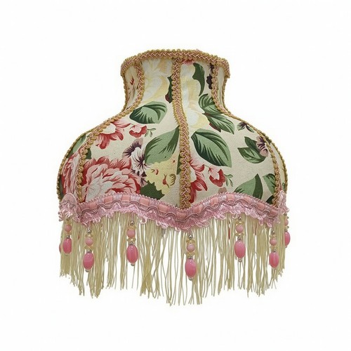 Floral lampshade with - with, fringe