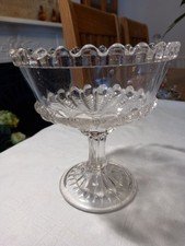 Vintage Stemmed Glass Bonbon Dish.  7".