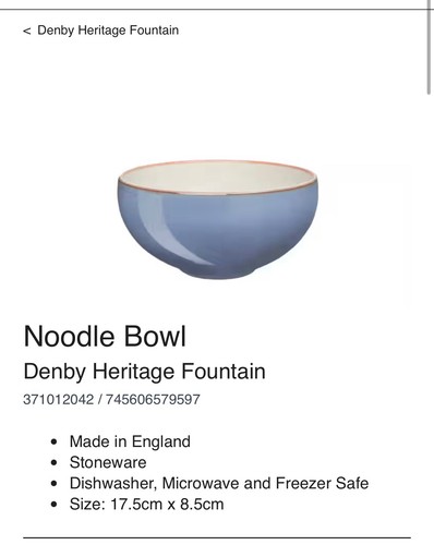 Denny noodle bowl cereal - noodle, bowls