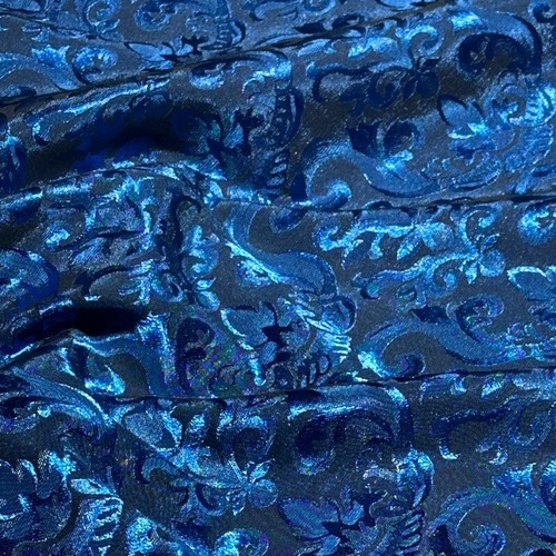 Royal blue floral damask - royal,