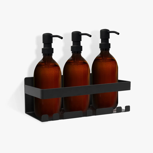 Bathroom shower shelf black - bathroom,