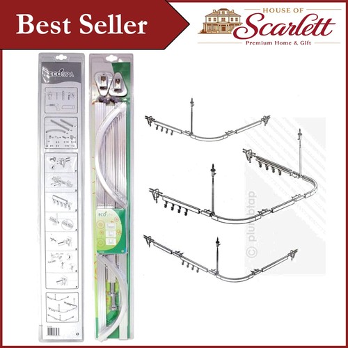 Versatile shower curtain track - shower,