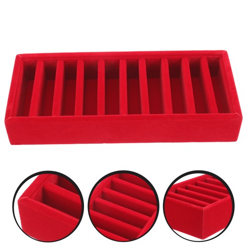 Red ribbon storage organizer - red,