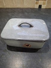 ProCook Butter Dish Grey ceramic glossy finish with lid.  Brand New In Box