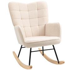 Rocking Chair Wingback Beige