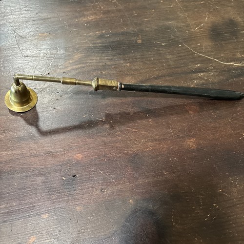 Antique brass candle snuffer - brass,