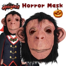 Monkey Half Face Mask For Halloween Carnival Costume Party Animal Head Masks