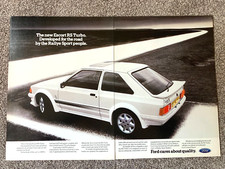 FORD ESCORT RS TURBO 1980s - COLLECTIBLE FRAMEABLE ORIGINAL CLASSIC CAR ADVERT