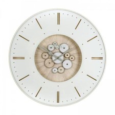 Thomas Kent Clocksmith Cog Ivory Oversized Wall Clock
