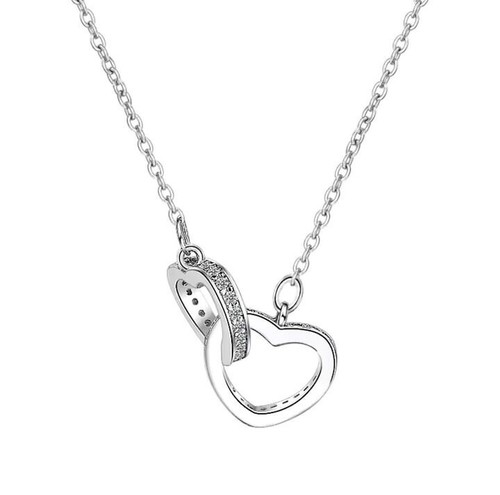 Heart pendant white gold 925 - heart,