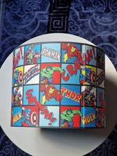 Marvel Avengers Superheroes Logos Ceiling Drum Light Shade ~ 25cm x 20cm