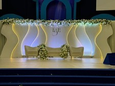 Wedding Props Stage Backdrop wood wavel Decorative Stand Party Hire!! 