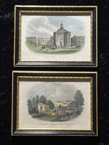 Two small antique engravings - two,