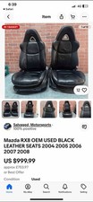 Rx8 black leather front seats - rx8,