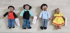 THE PUPPET COMPANY - FAMILY FINGER PUPPETS - PARENTS / KIDS / BLACK - SET OF 4