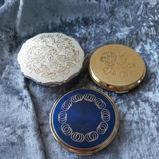 3 Vintage Stratton Powder Compacts.  Good Condition.