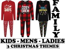 Family Christmas Pyjamas Matching XMAS Festive PJ Sets Kids Ladies Mens New