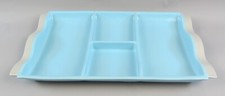 Poole Pottery Twintone Sky Blue Dove Grey 4 Part Nibble Hors d’ouevres Dish