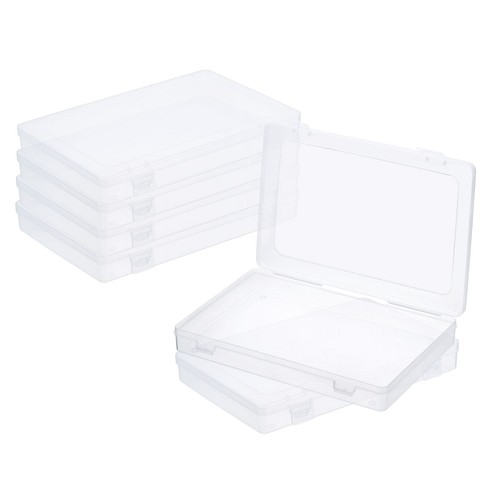 6pcs clear storage - clear,