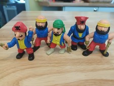 Fisher Price Vintage Great Adventures Pirate Ship Figures X 5  1990’s