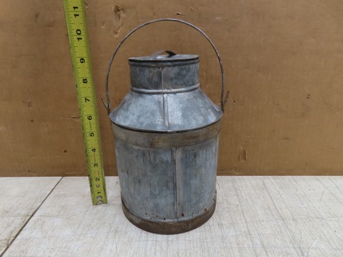 Vtg antique metal dairy - metal,