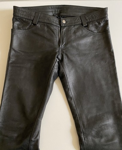 Leather trousers size gay - leather, 34,