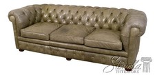 L70620: Green Leather Tufted