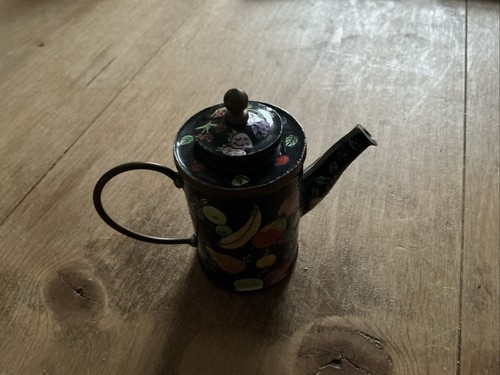 Miniature enamel teapot - miniature,