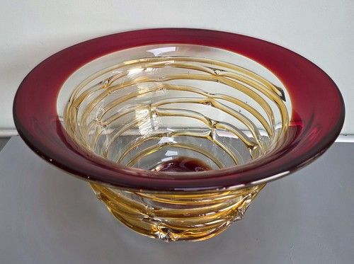 Large vintage hand blown art - vintage,
