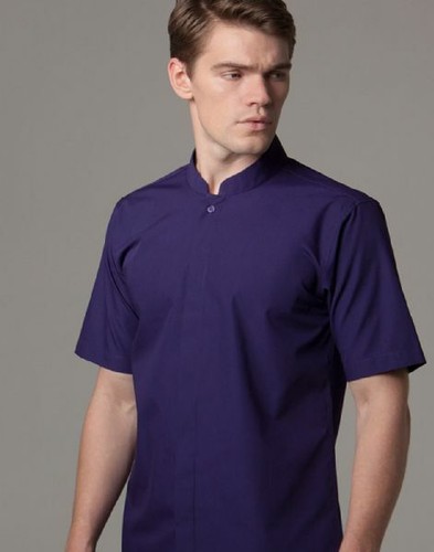 Purple mandarin collar - collar, shirt