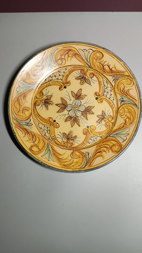 Vintage signed ceramic plate - signed,