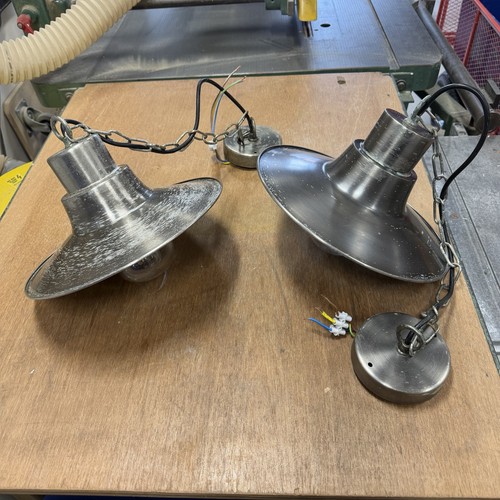 Pair brushed steel - pair,