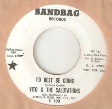 VITO & SALUTATIONS Id Best Be Going SANDBAG PROMO STAFFORD  NORTHERN SOUL USA 45