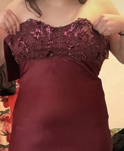 Yve london burgundy strapless - yve,
