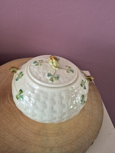 Belleek china sugar bowel - sugar,