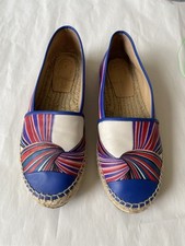 Emilio Pucci Rrp £390 Leather Inner Upper Espadrilles Size 6 UK Authentic