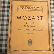 Mozart Trio in G major violin, cello and piano sheet music 