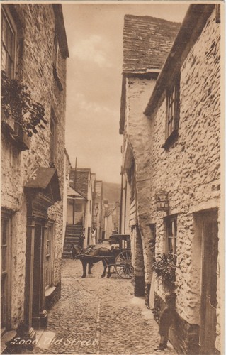Postcard old street looe - postcard,