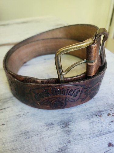 Vtg jack daniels leather - leather, belt