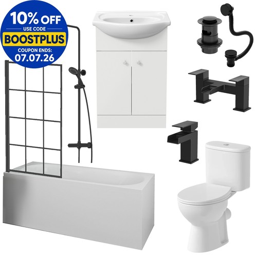 Complete bathroom suite black - complete,